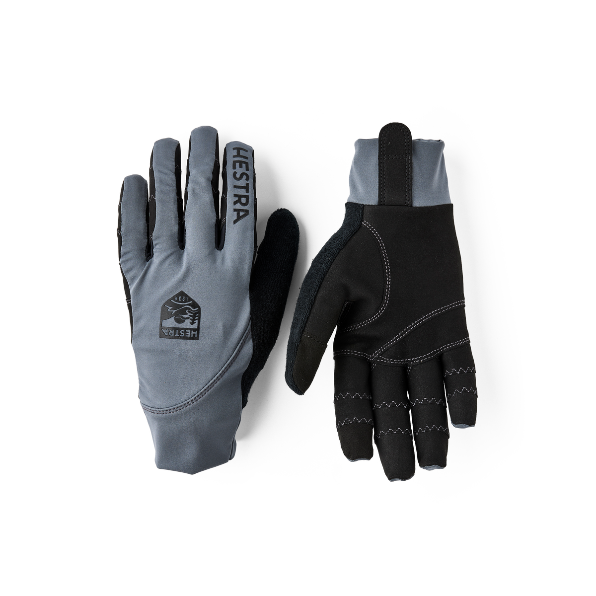 Light brown cycling glove with lycra back and light brown synthetic suede palm