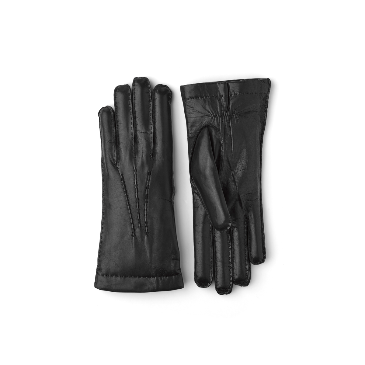 Black hand-sewn hairsheep leather glove