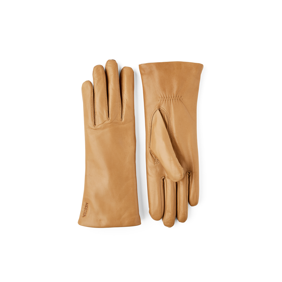 Dark purple machine-sewn hairsheep leather glove