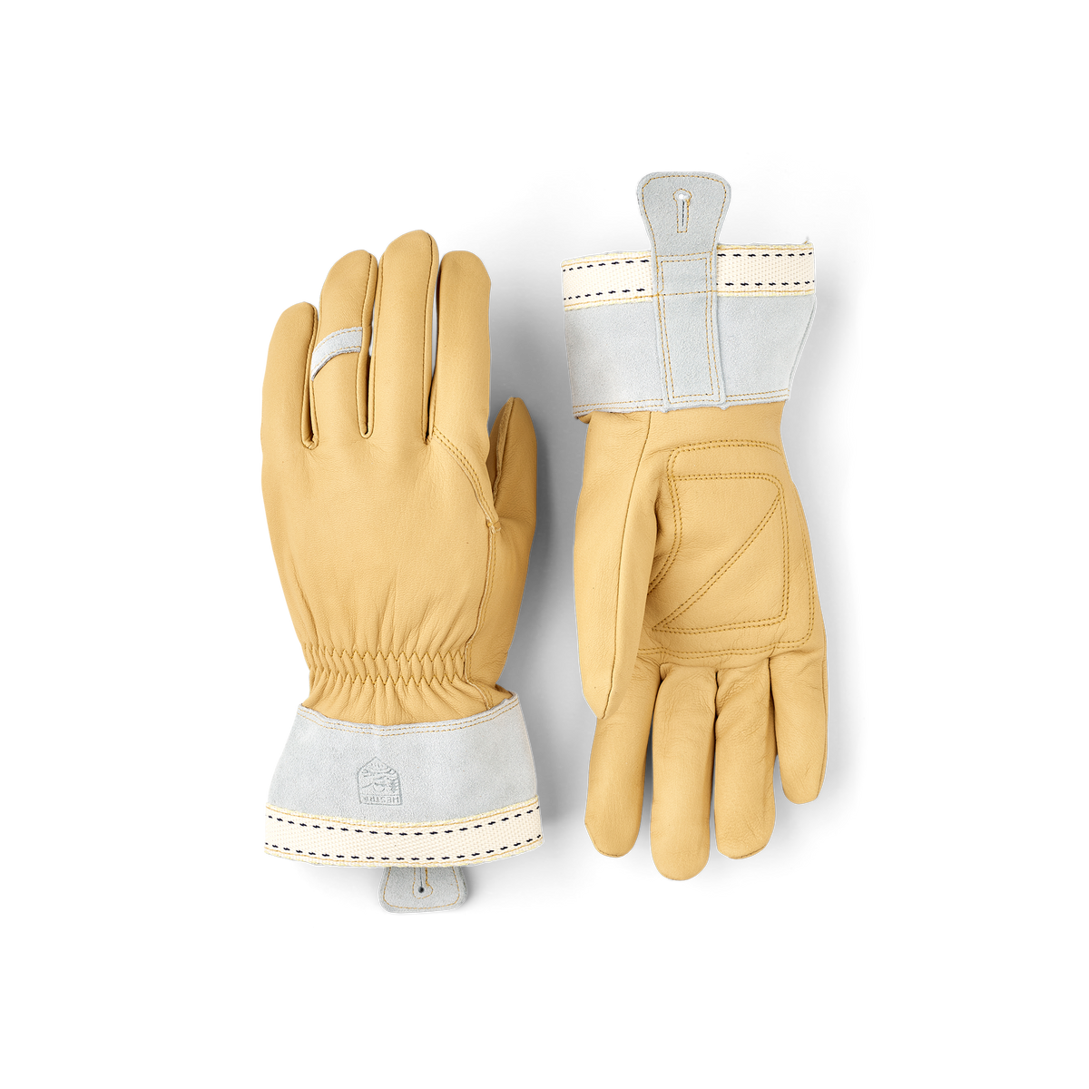 Yellow outdoor glove with goat leather palm