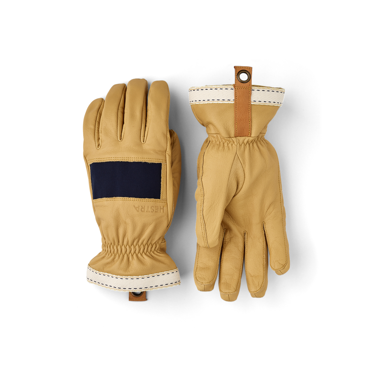 Yellow goat leather outdoor glove