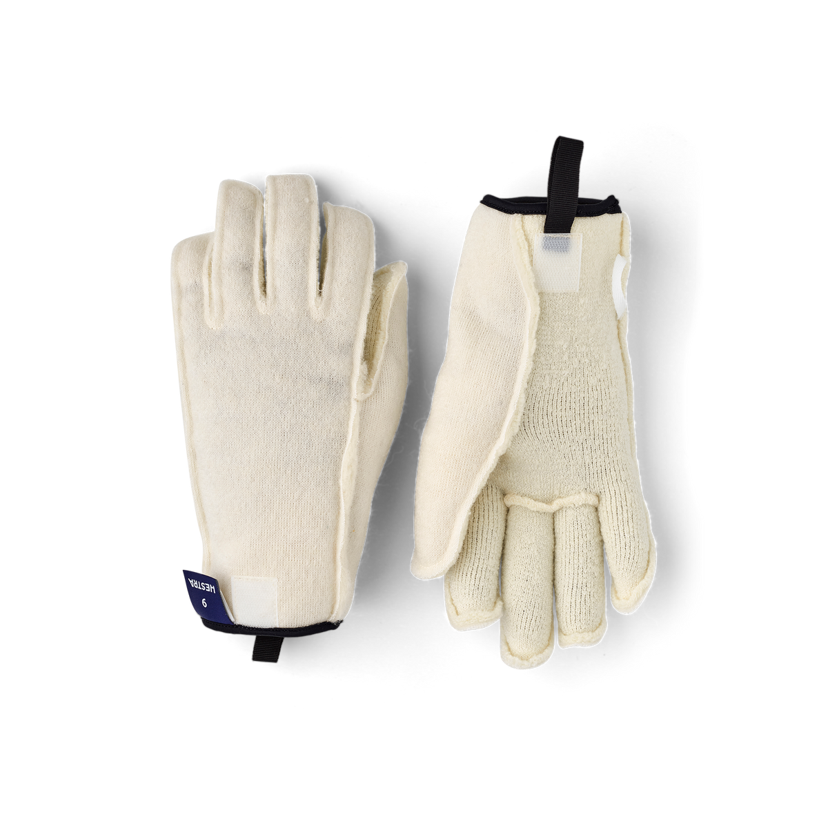White machine-sewn liner glove