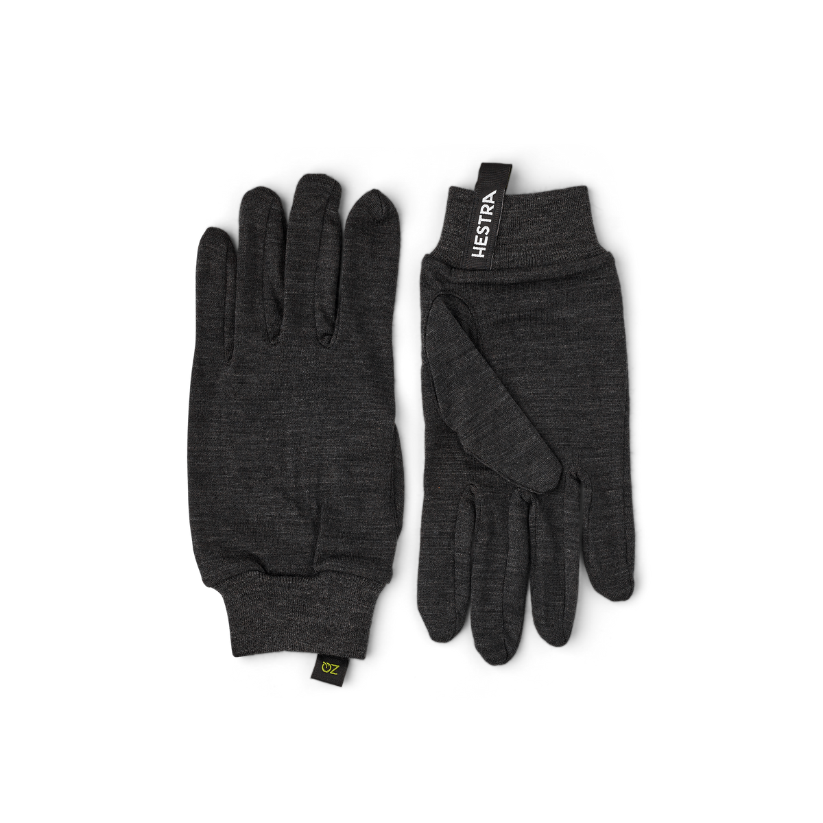 Gray merino wool inner glove