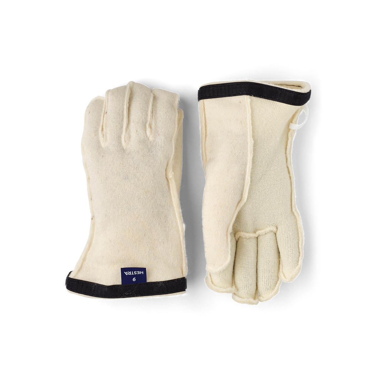 White machine-sewn liner glove